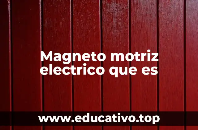 Magneto motriz electrico que es