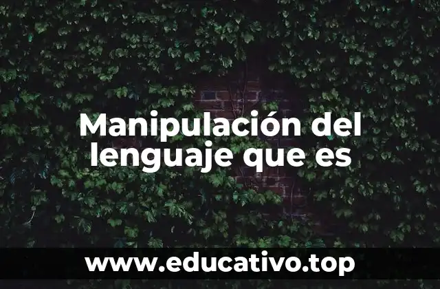 Manipulación del lenguaje que es