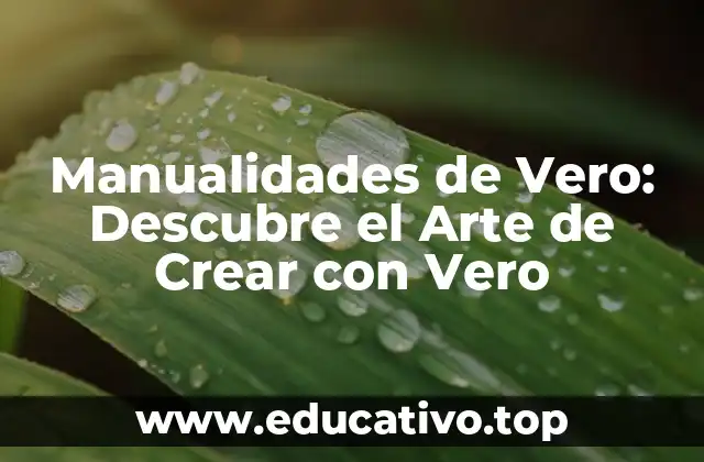 Manualidades de Vero: Descubre el Arte de Crear con Vero
