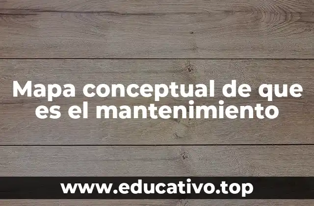 Mapa conceptual de que es el mantenimiento