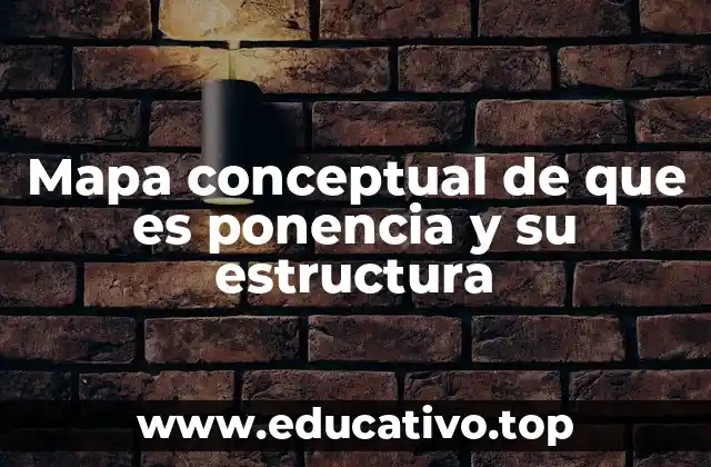 Mapa conceptual de que es ponencia y su estructura