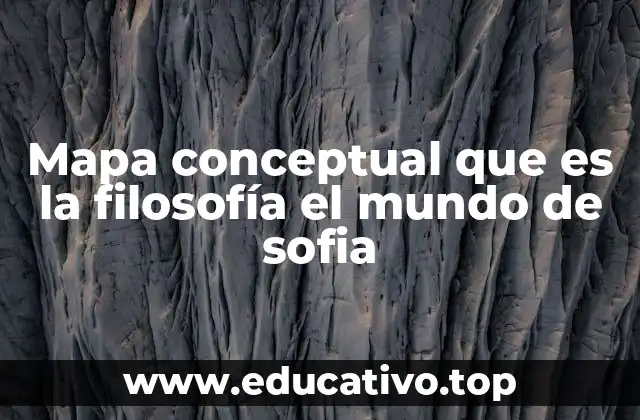 Mapa conceptual que es la filosofía el mundo de sofia