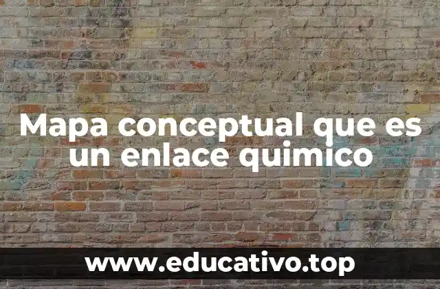 Mapa conceptual que es un enlace quimico
