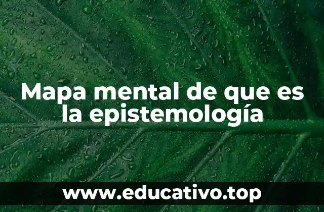 Mapa mental de que es la epistemología