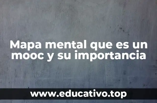 Mapa mental que es un mooc y su importancia