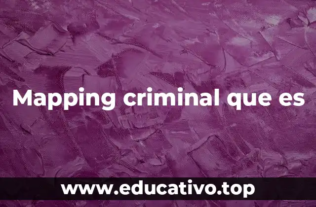 Mapping criminal que es