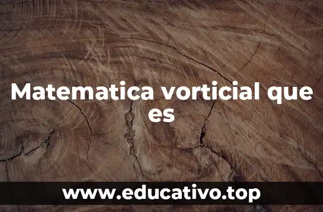 Matematica vorticial que es