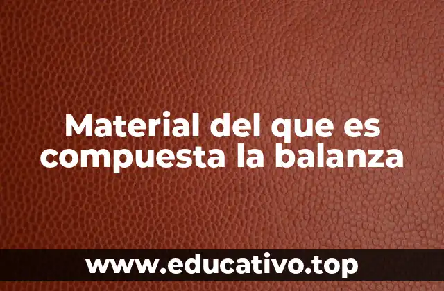 Material del que es compuesta la balanza