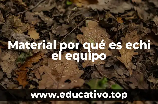 Material por qué es echi el equipo