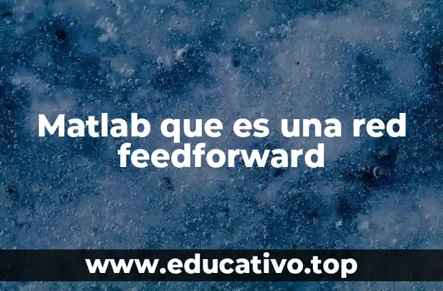 Matlab que es una red feedforward