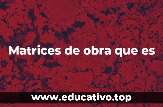 Matrices de obra que es