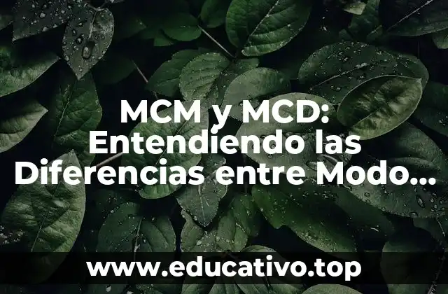 MCM y MCD: Entendiendo las Diferencias entre Modo de Control de Movimiento y Modo de Control de Dirección