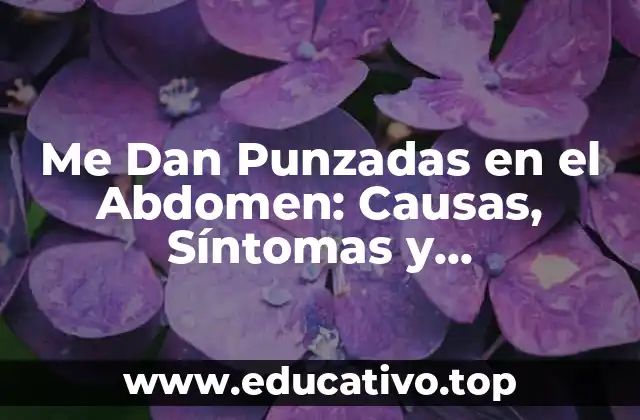 Me Dan Punzadas en el Abdomen: Causas, Síntomas y Tratamientos