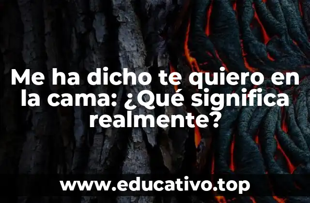 Me ha dicho te quiero en la cama: ¿Qué significa realmente?