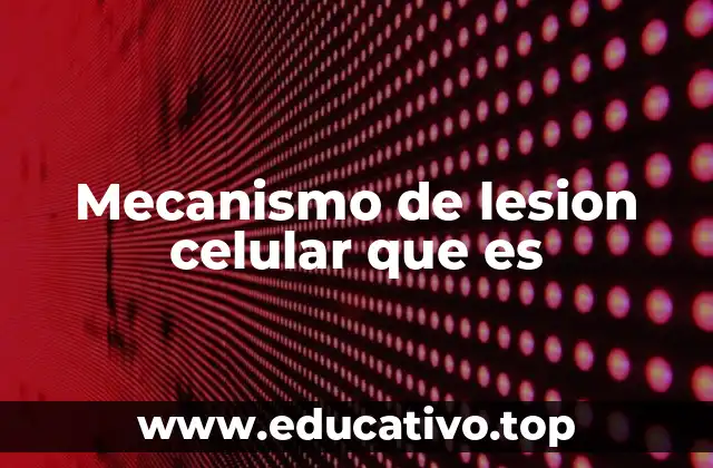Mecanismo de lesion celular que es