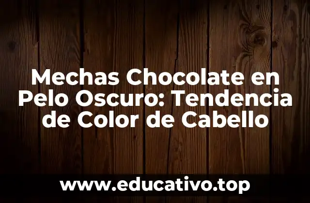 ¿Qué son las Mechas Chocolate en Pelo Oscuro?