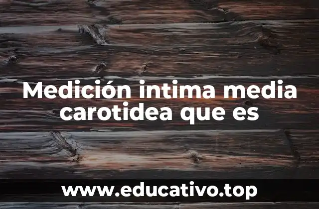 Medición intima media carotidea que es