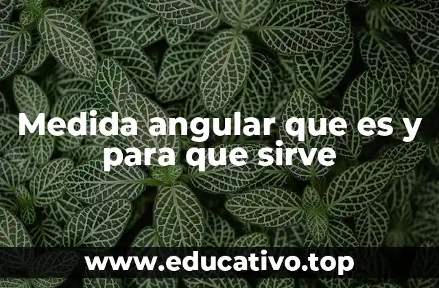 Medida angular que es y para que sirve