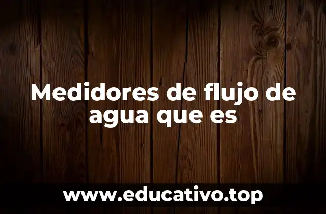 Medidores de flujo de agua que es