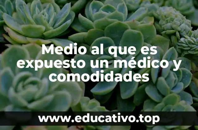 Medio al que es expuesto un médico y comodidades