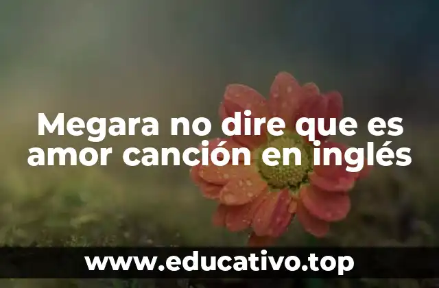 Megara no dire que es amor canción en inglés