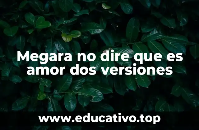 Megara no dire que es amor dos versiones