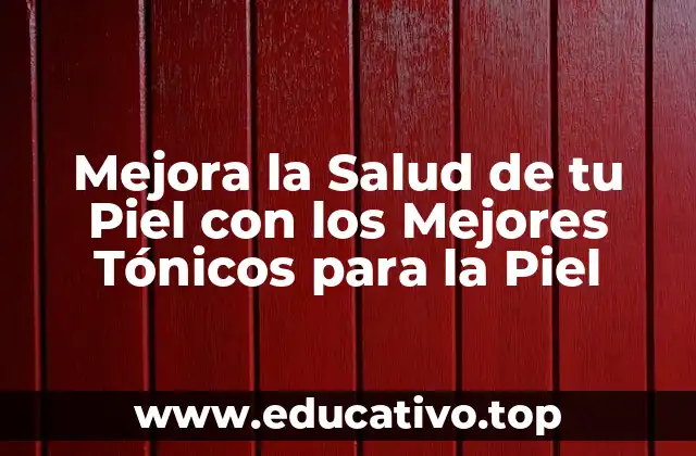 Mejora la Salud de tu Piel con los Mejores Tónicos para la Piel