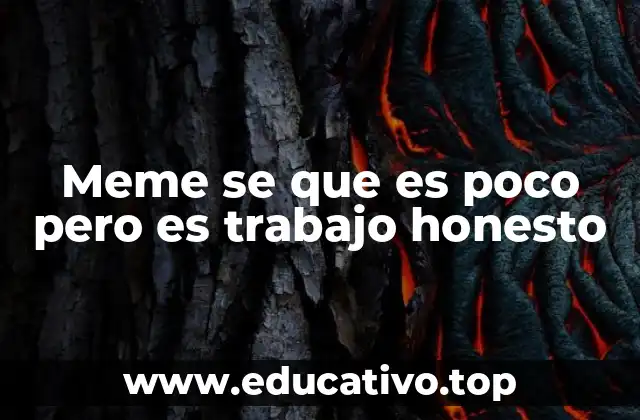 Meme se que es poco pero es trabajo honesto