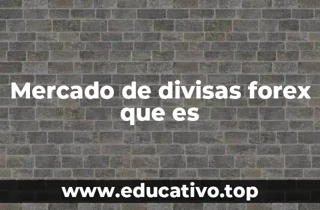 Mercado de divisas forex que es