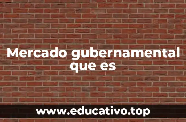 Mercado gubernamental que es