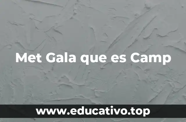 Met Gala que es Camp