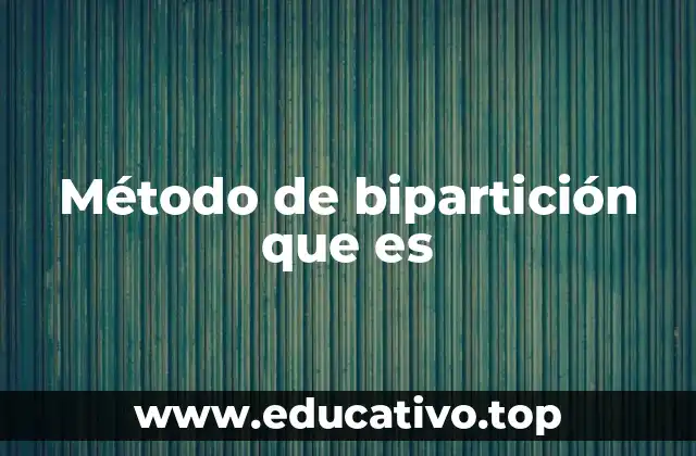 Método de bipartición que es