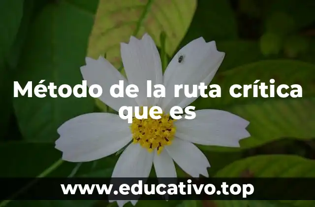 Método de la ruta crítica que es