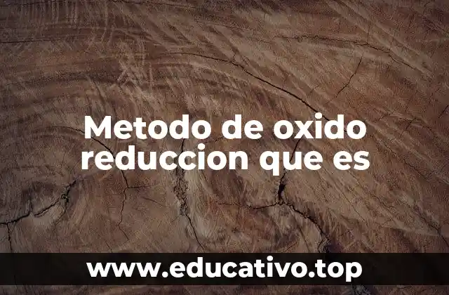 Metodo de oxido reduccion que es