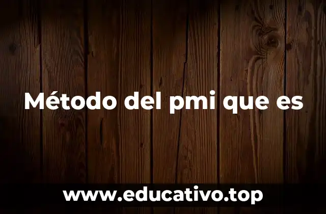 Método del pmi que es