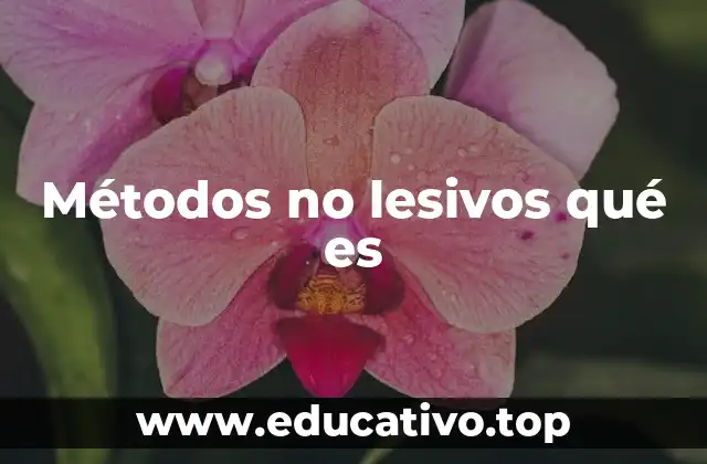 Métodos no lesivos qué es