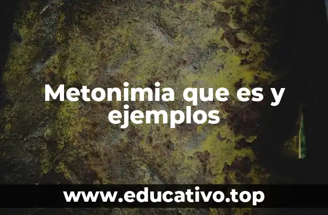 Metonimia que es y ejemplos