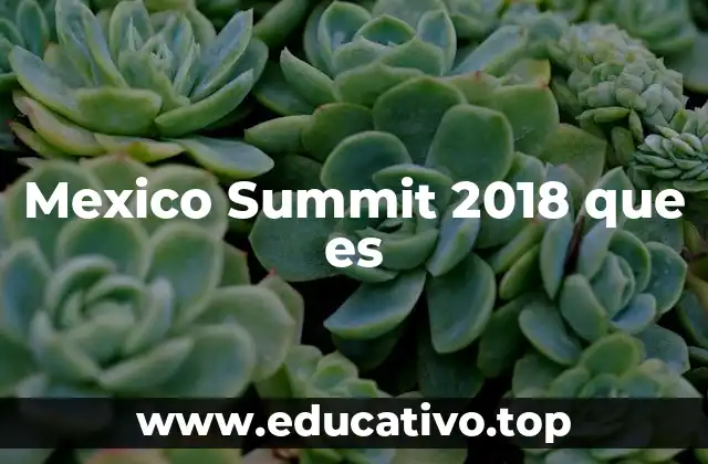 Mexico Summit 2018 que es