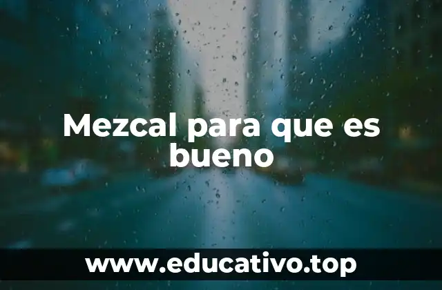Mezcal para que es bueno