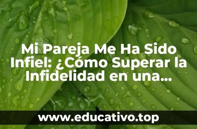 Mi Pareja Me Ha Sido Infiel: ¿Cómo Superar la Infidelidad en una Relación?