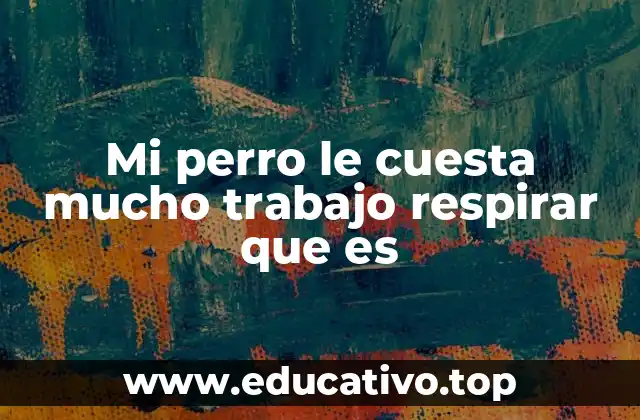Mi perro le cuesta mucho trabajo respirar que es