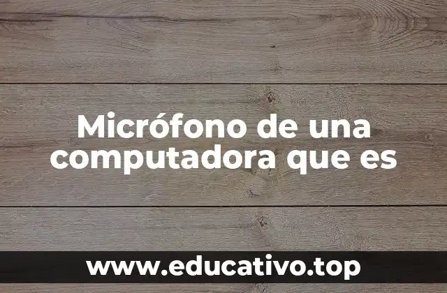 Micrófono de una computadora que es