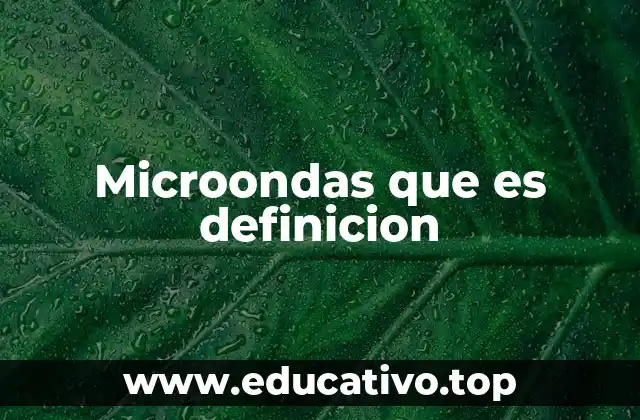 Microondas que es definicion
