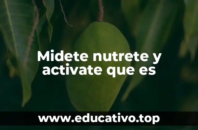Midete nutrete y activate que es