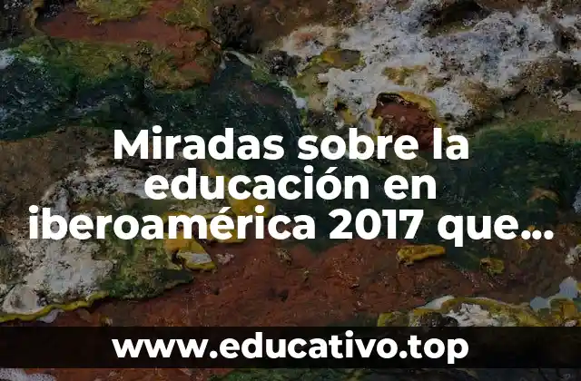 Miradas sobre la educación en iberoamérica 2017 que es