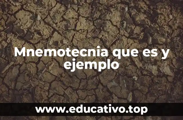 Mnemotecnia que es y ejemplo