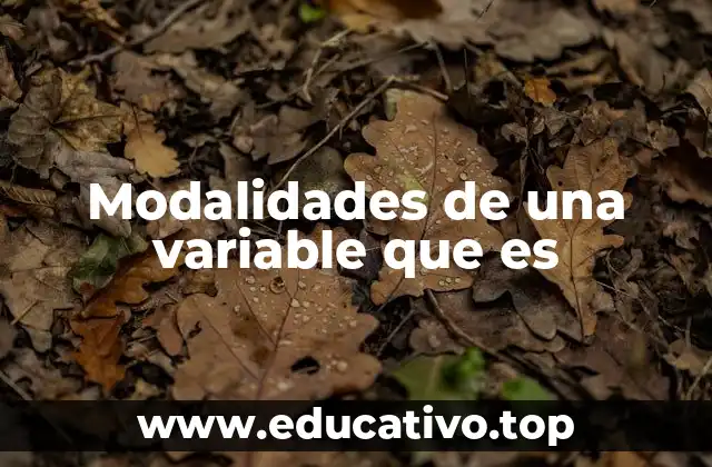 Modalidades de una variable que es