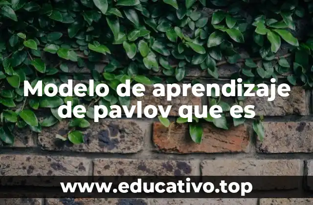 Modelo de aprendizaje de pavlov que es