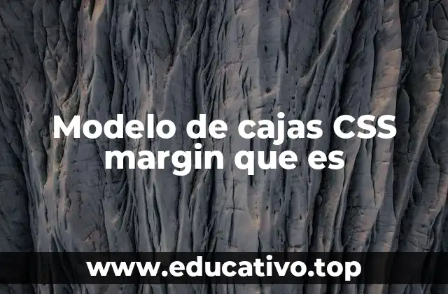 Modelo de cajas CSS margin que es