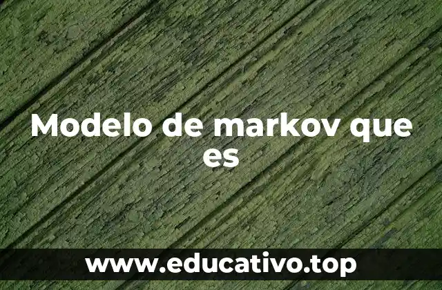 Modelo de markov que es